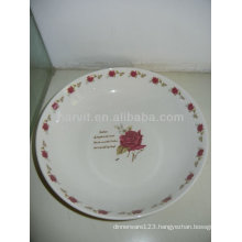 Hot Selling Variable Size Round Romantic Rose&Rose Circle Decal Dishes/Desserts Porcelain Plates